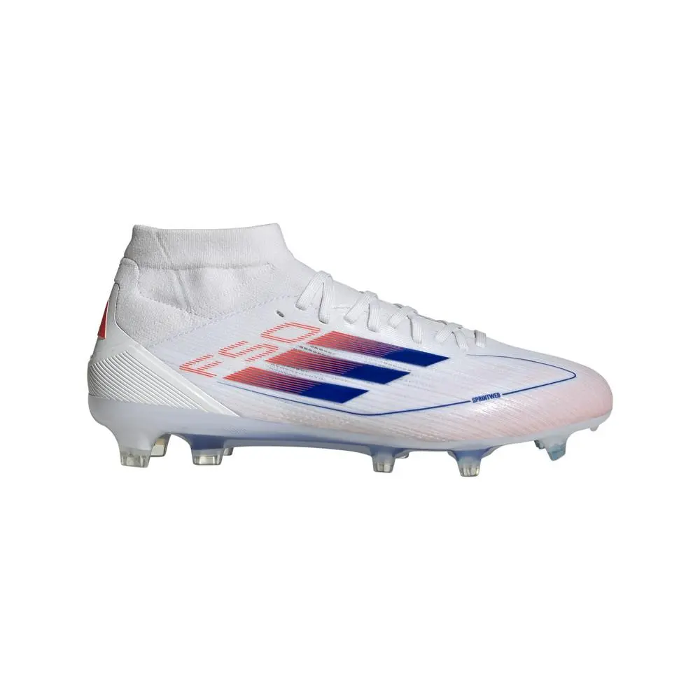 Adidas F50 Pro Midcut Firm Ground Womens White Sneakers Athletic Shoes ID9187