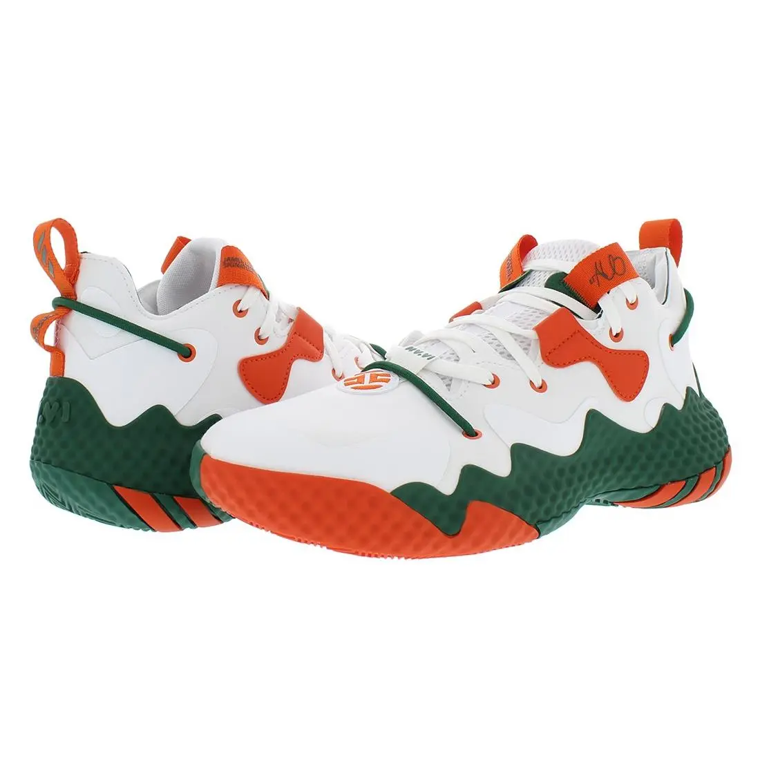 Adidas shoes - White/Green/Orange, Main: White 3