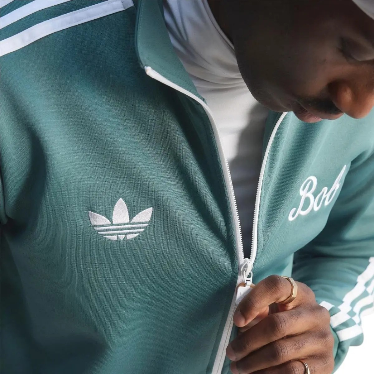 Adidas clothing - Adidas Bob Marley Originals Track Top - Green 2