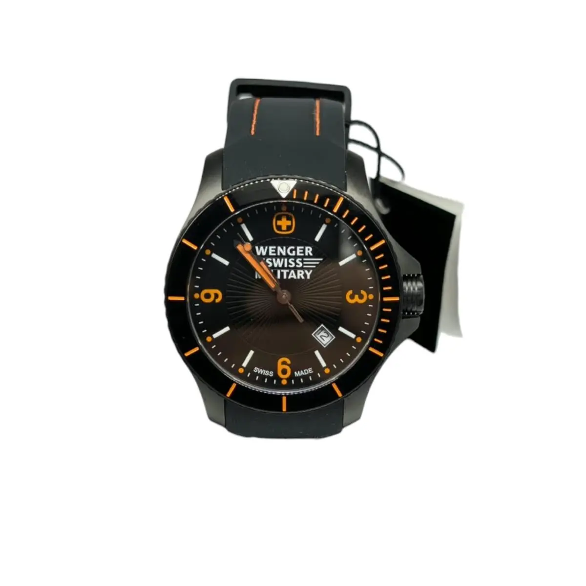 Wenger Swiss Military 79031 Men`s Black Dial Rubber Straps Quartz 43 mm Watch
