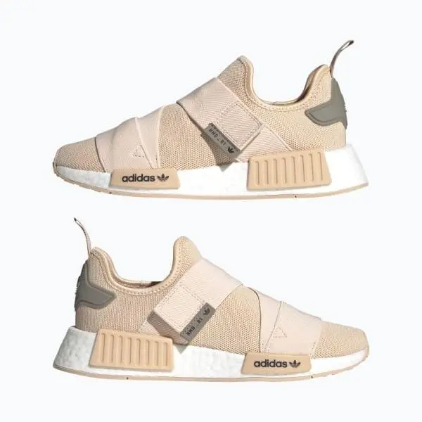 Adidas Originals Women`s Nmd R1 Strap Shoes in Halo Blush / Cloud White