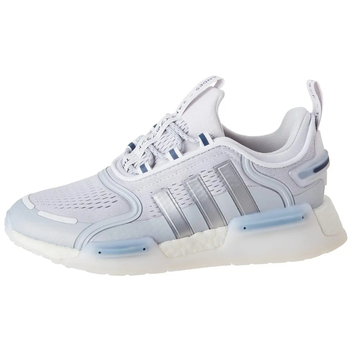Originals Womens Nmd V3 Lace Up Sneakers Shoes Casual - Off White solid grey silver metallic crystal white by Adidas