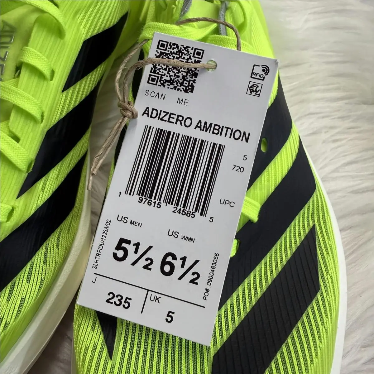 Adidas shoes - Adizero Ambition Lucid Lemon Black Halo Silver - IH5798 - Multi 9
