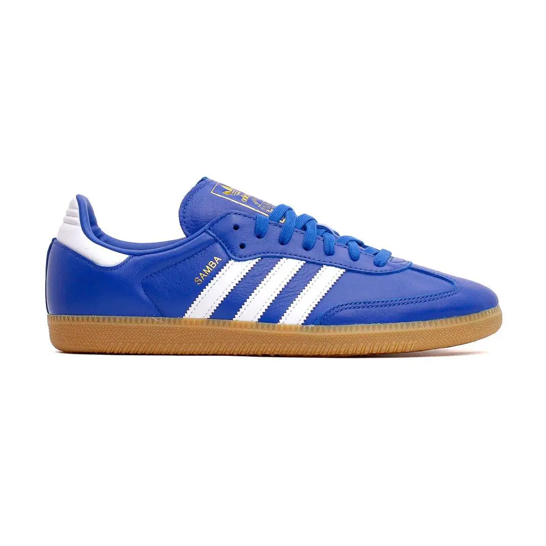 Mens  Samba OG Blue White Casual Sneakers Shoes JR0882 by Adidas