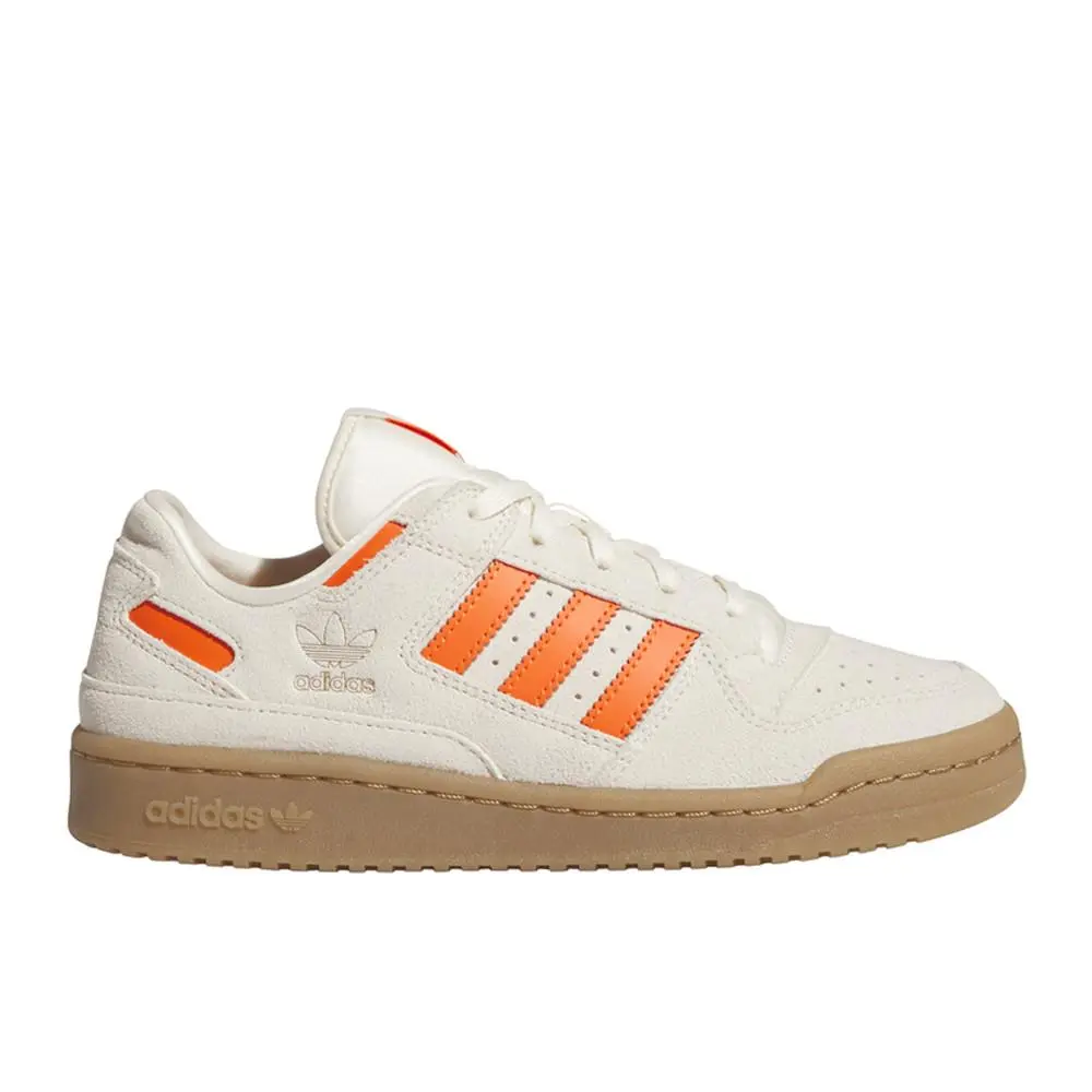 Forum Low Cl Womens Off White Orange Sneakers Casual Shoes JR0514 by Adidas