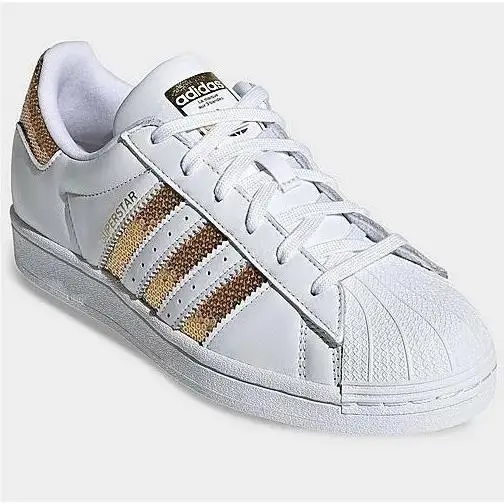 Superstar Gold White G55658 Womens Lifestyle Shoes by Adidas