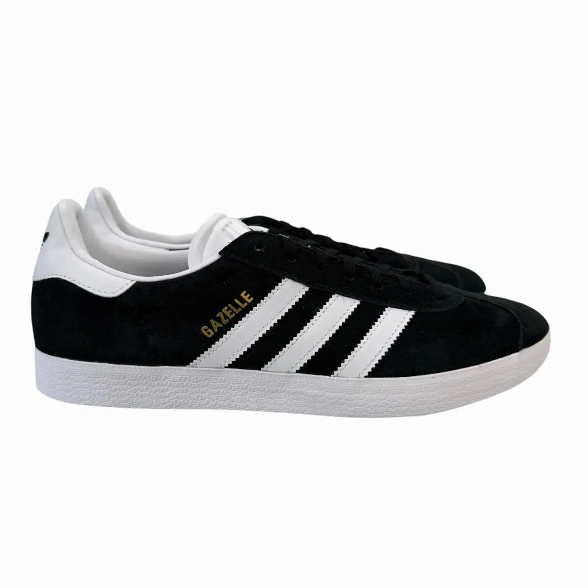 Gazelle Core Black Cloud White Gold Metallic Shoes BB5476 Men`s Sz 9.5-12 by Adidas