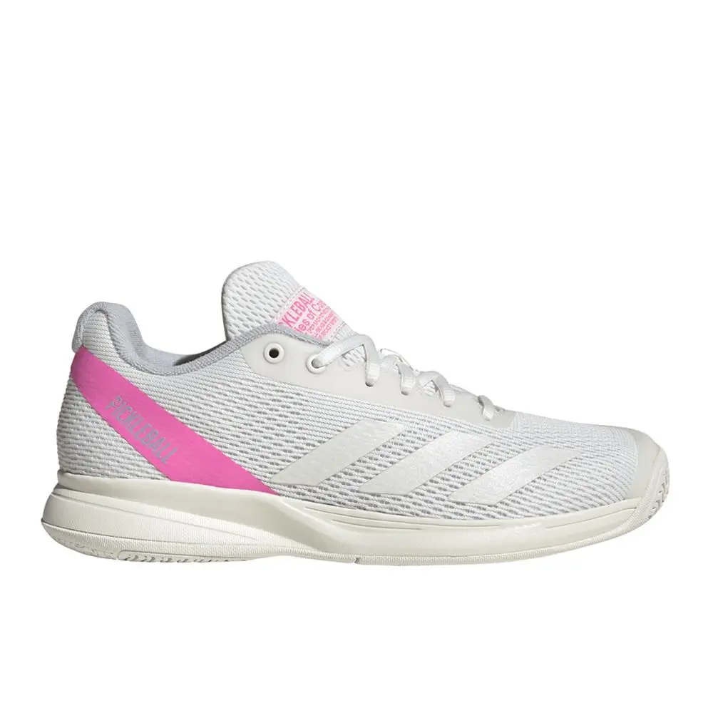 Courtflash Pickleball Womens White Sneakers Athletic Shoes JQ0696 by Adidas