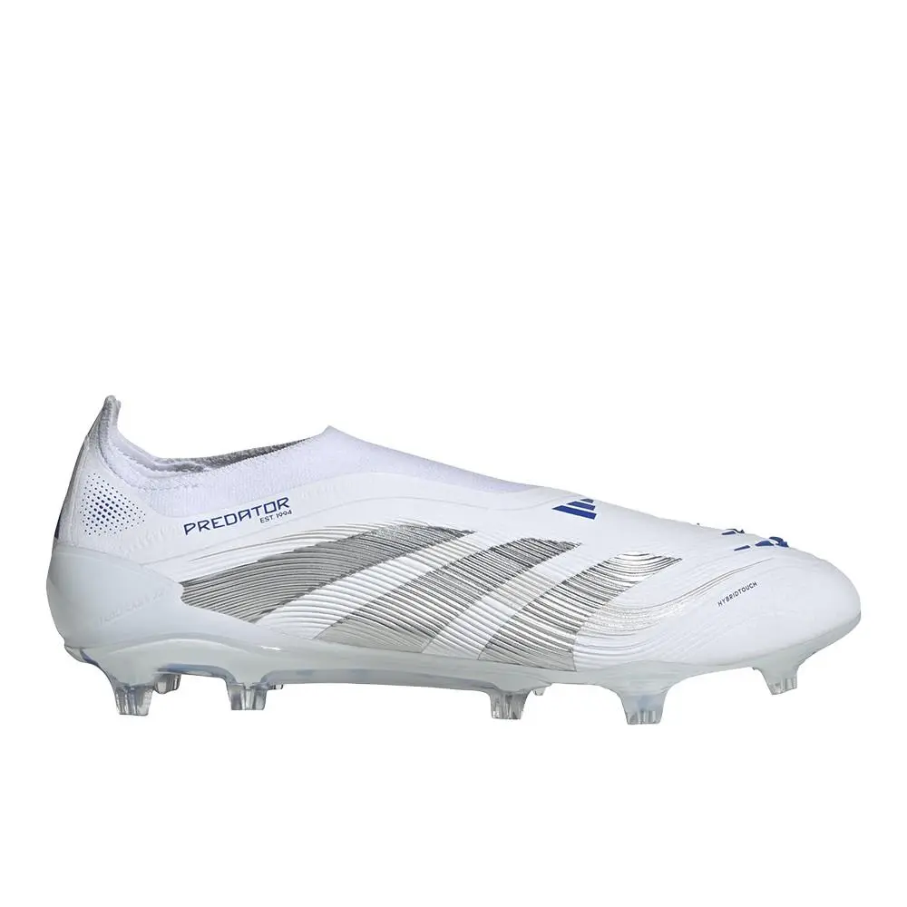Adidas Predator Elite Firm Ground Mens Silver White Sneakers Athletic Shoes ID