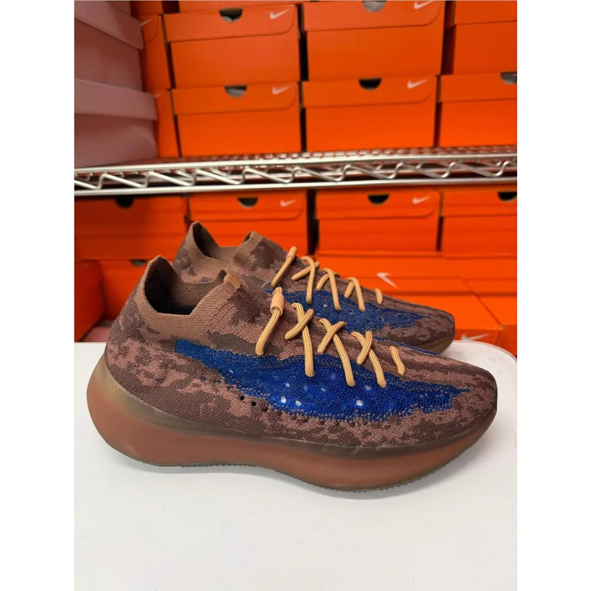 Men`s Yeezy Boost 380 Shoes Azure Reflective HO2538 by Adidas