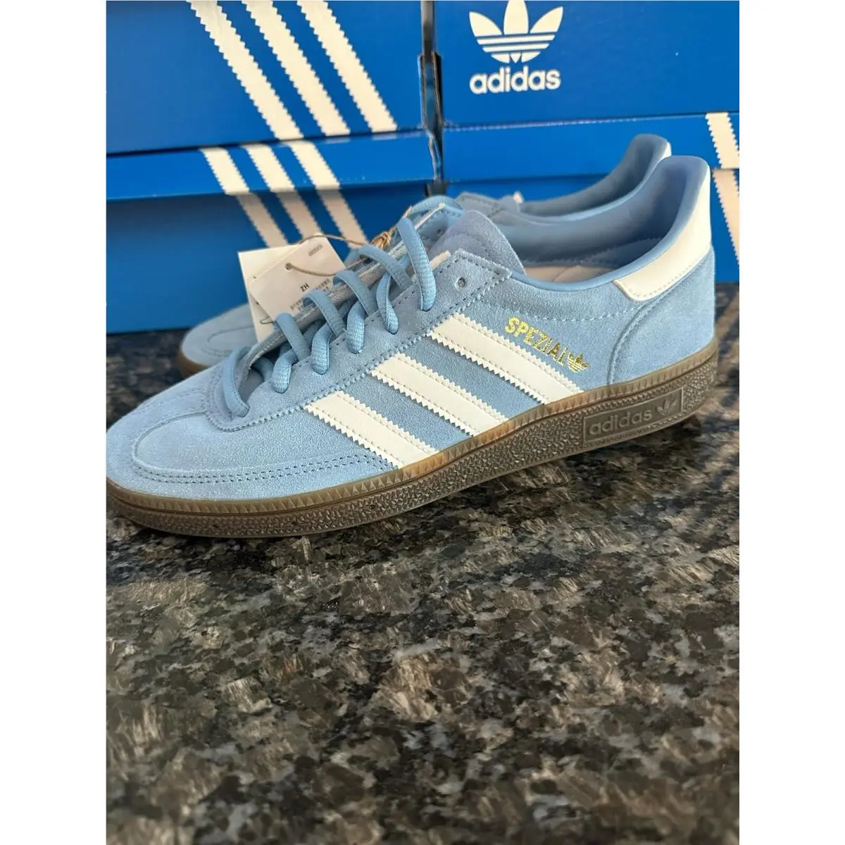 Adidas shoes - adidas Handball Spezial - Handball Spezial - BD7632 - Light Blue / Cloud White / Gum 18