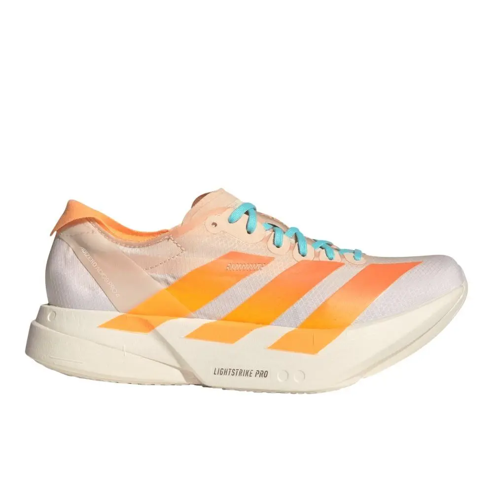 Adidas Adizero Adios Pro 4 Womens Off White Orange Sneakers Athletic Shoes JR1
