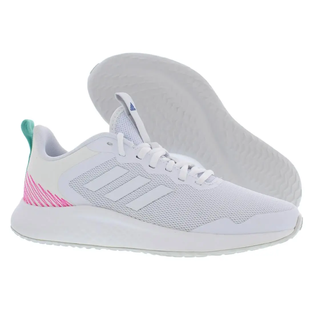 Fluidstreet Womens Shoes Size 8 Color: White/pink/teal by Adidas