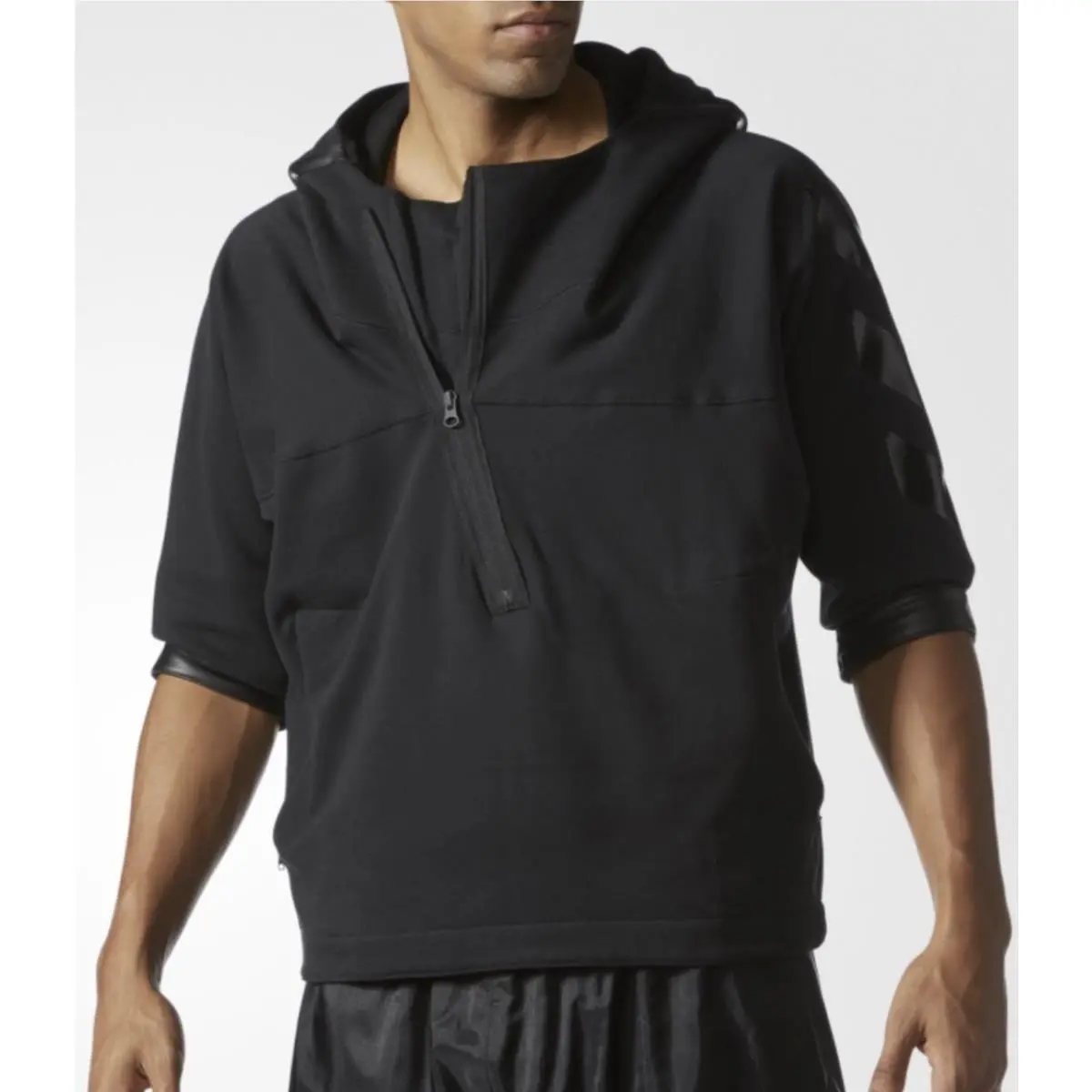 Harden Vol 1 Half Zip Black Fleece Sweatshirt Hoodie Youth Boys Sz XL by Adidas