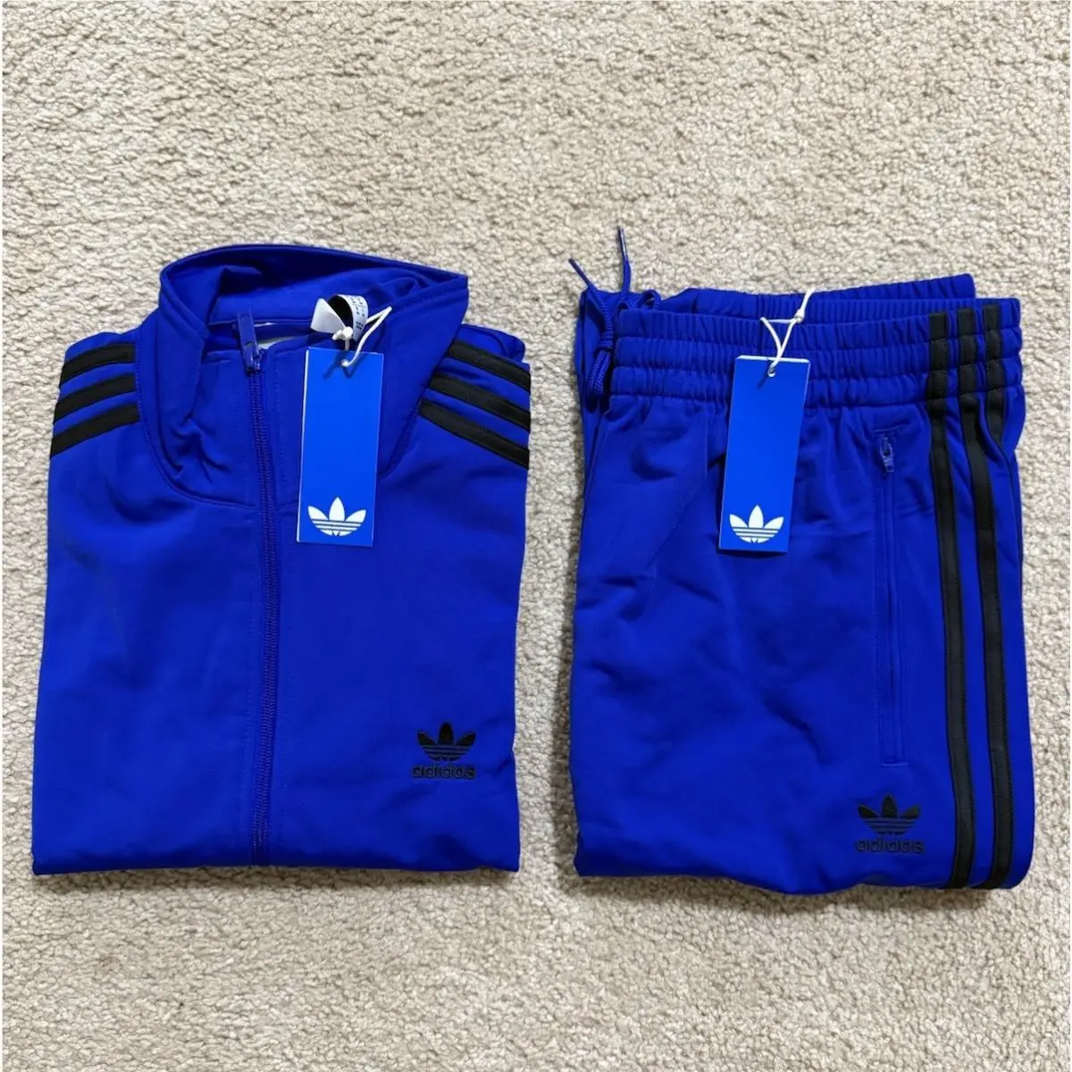 Originals Firebird Mens Tracksuit Jacket Pants Royal Blue Sz M L by Adidas