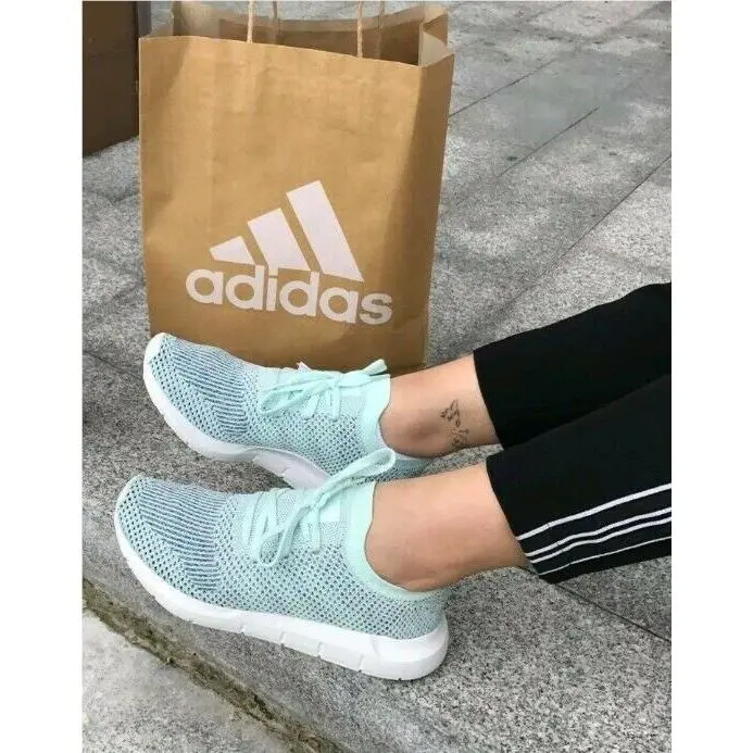 Swift Run PK Primeknit CQ2034 Aqua Blue Women`s Running Shoes by Adidas