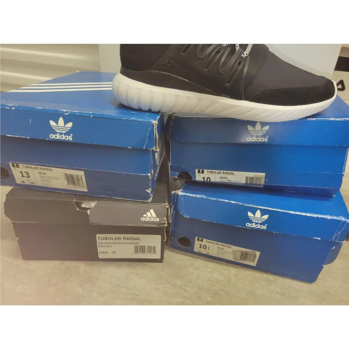 Adidas shoes - adidas Tubular Radial - Tubular Radial - BB2401 - WHITE / BLACK 2