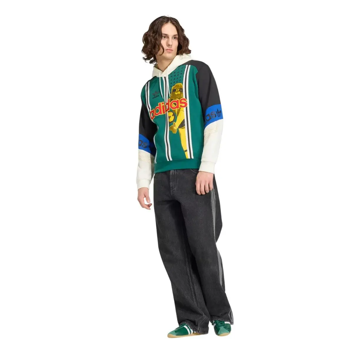 Adidas clothing - Adidas Archive Football Graphic Hoodie - KD1438 - Green 0