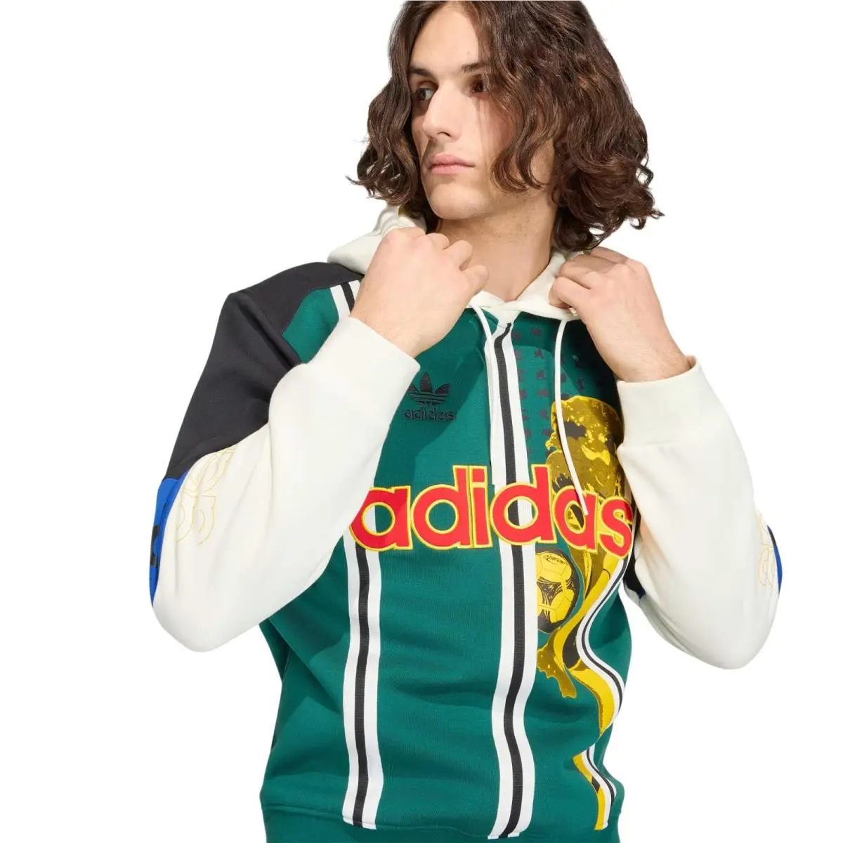 Adidas clothing - Adidas Archive Football Graphic Hoodie - KD1438 - Green 9