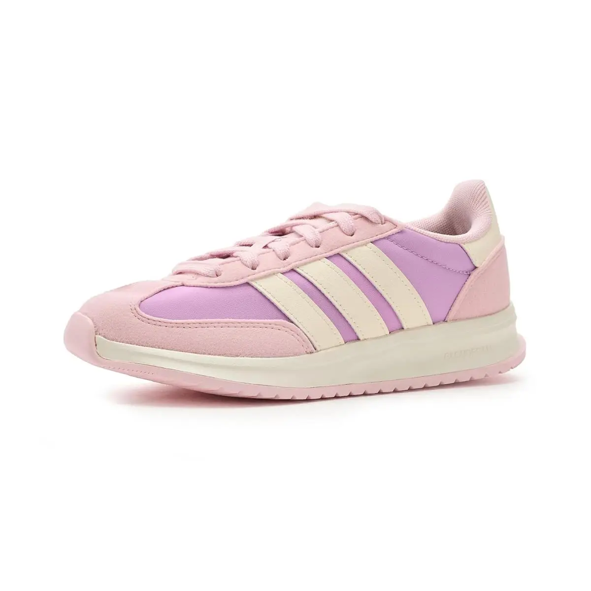 Kids Disney Run 70s 2.0 Elastic Lace Amp Strap Shoes Bliss Lilac/Off White/Clear Pink by Adidas