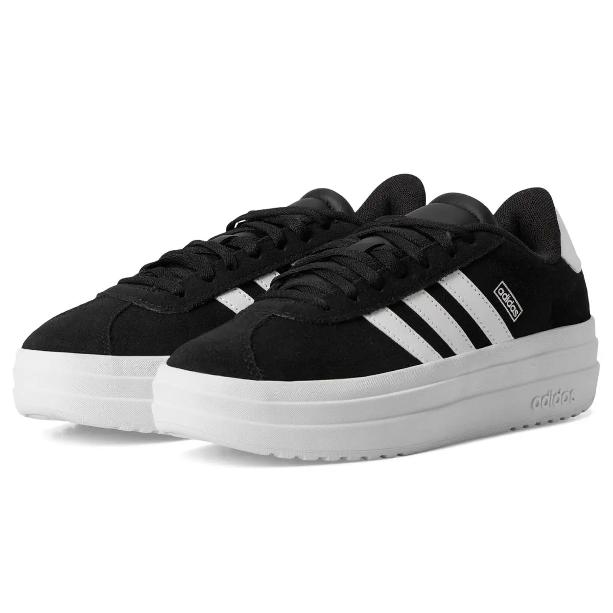 Children Unisex Shoes Adidas Kids VL Court Bold Big Kid - Black/White/White