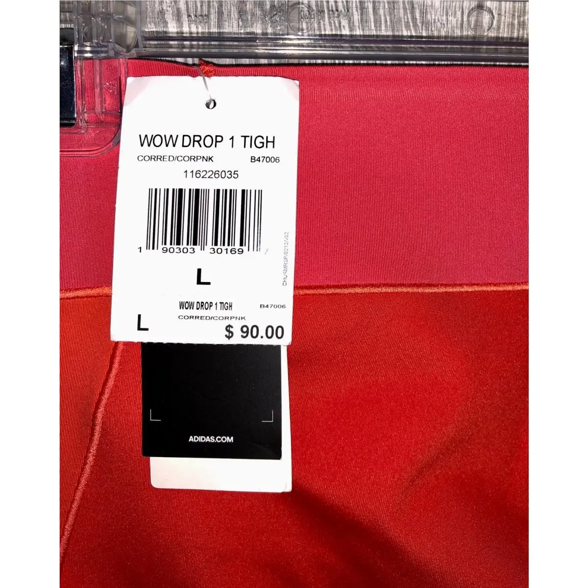 Adidas clothing - ADIDAS Wow Drop 1 Ultimate Training Tights - B47006 - Red 3