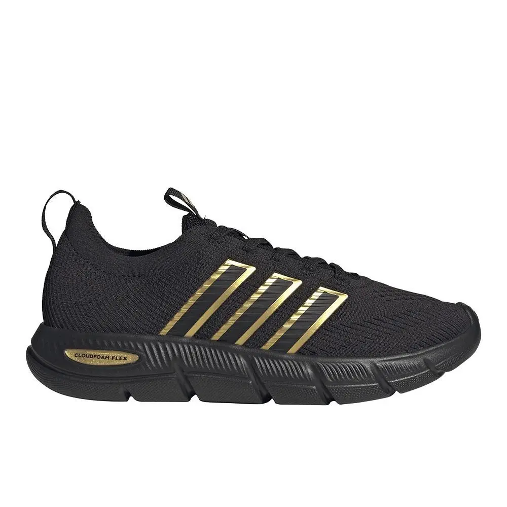 Adidas Cloudfoam Flex Slounge Womens Black Sneakers Casual Shoes KI3454