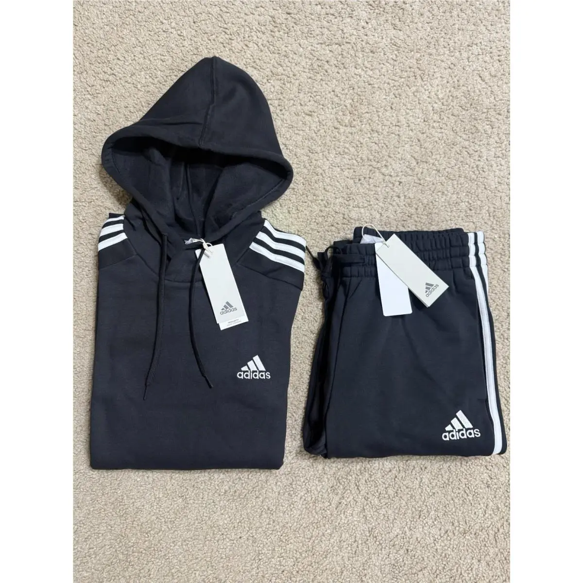 Essentials Tracksuit Mens 2 Piece Set Sweatsuit Sz All Sizes by Adidas