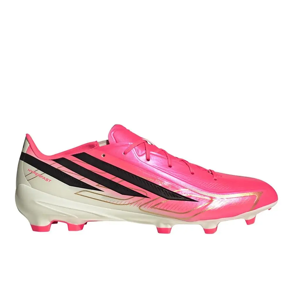 Adidas F50 Hyperfast League Firm Ground Soccer Cleats Unisex Pink Sneakers Athle