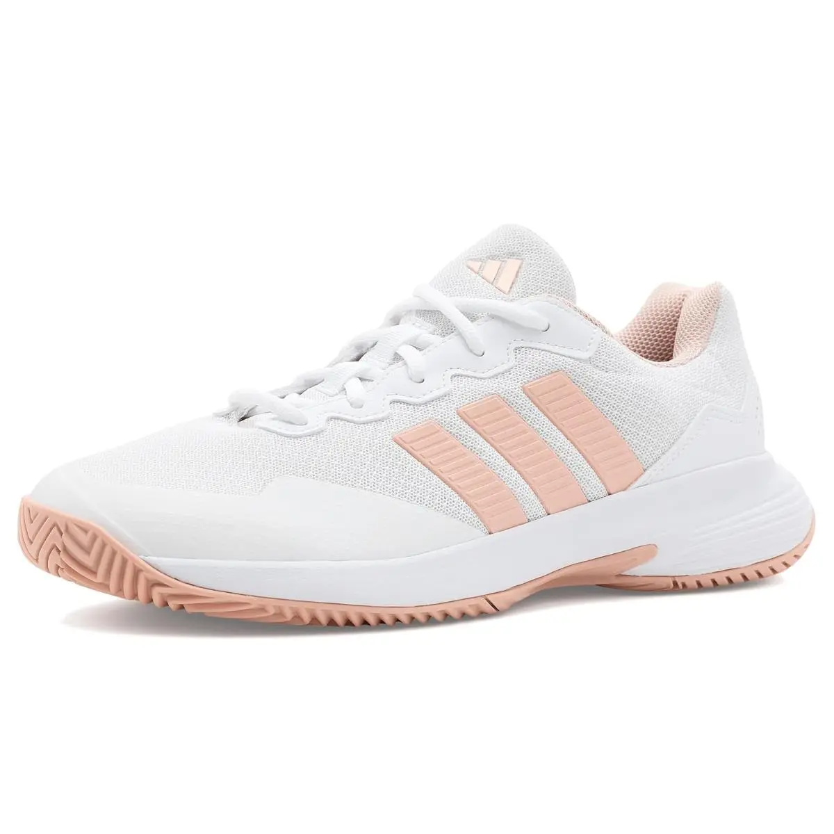Woman`s Sneakers Athletic Shoes  Gamecourt 2.0 Tennis Shoes White/Blush Pink/White by Adidas