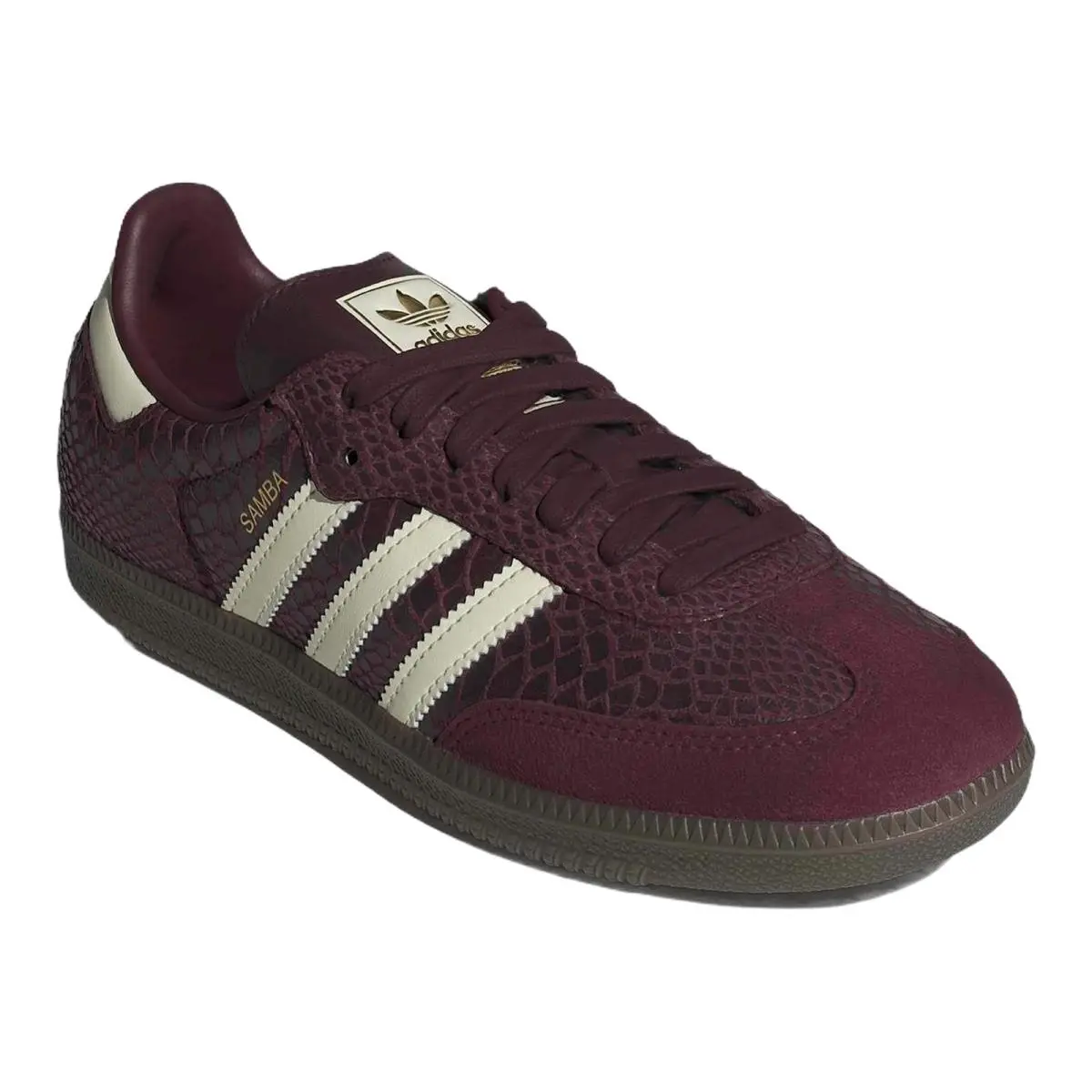 Adidas shoes - Samba Og Snakeskin - Samba Snakeskin - IH3979 - Maroon/Cream White/Gold Metallic 5