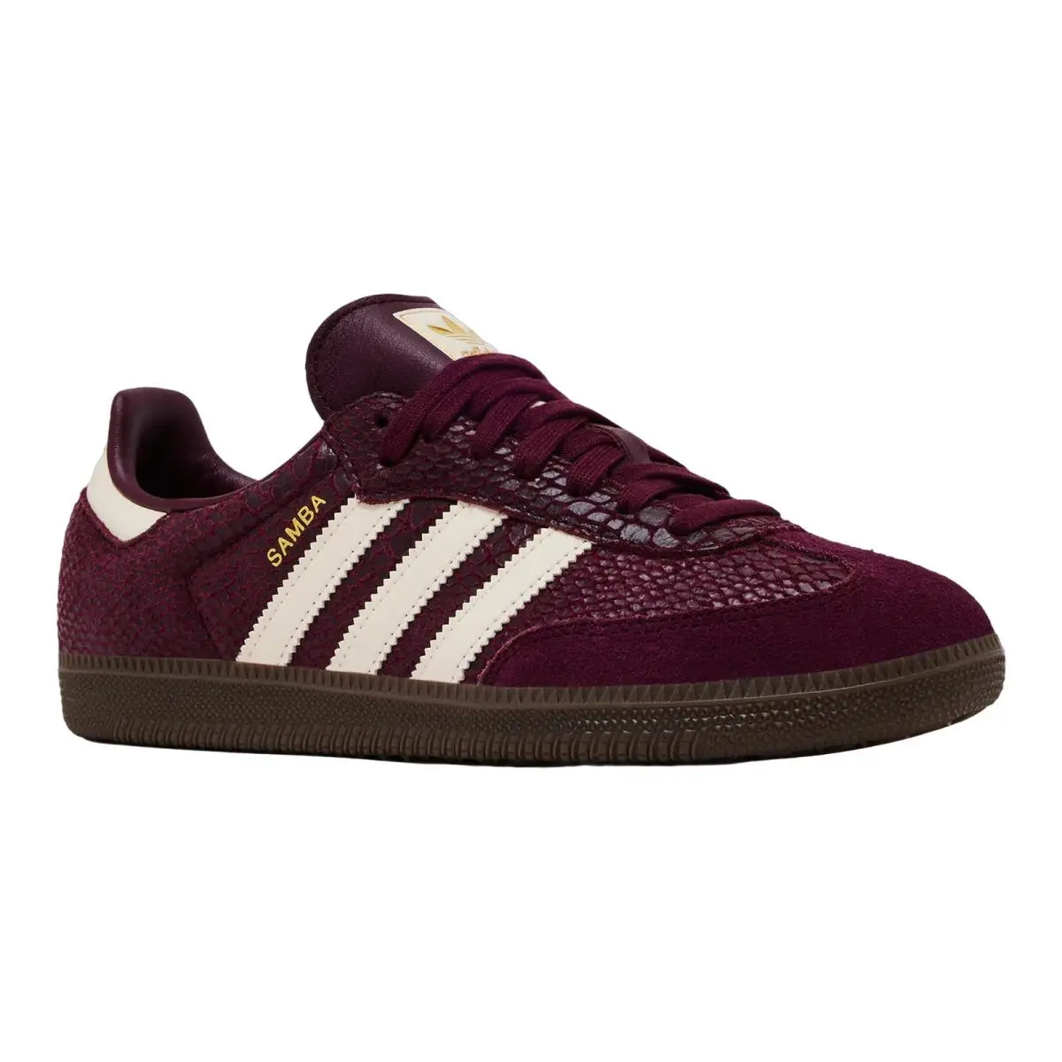 Adidas shoes - Samba Og Snakeskin - Samba Snakeskin - IH3979 - Maroon/Cream White/Gold Metallic 11
