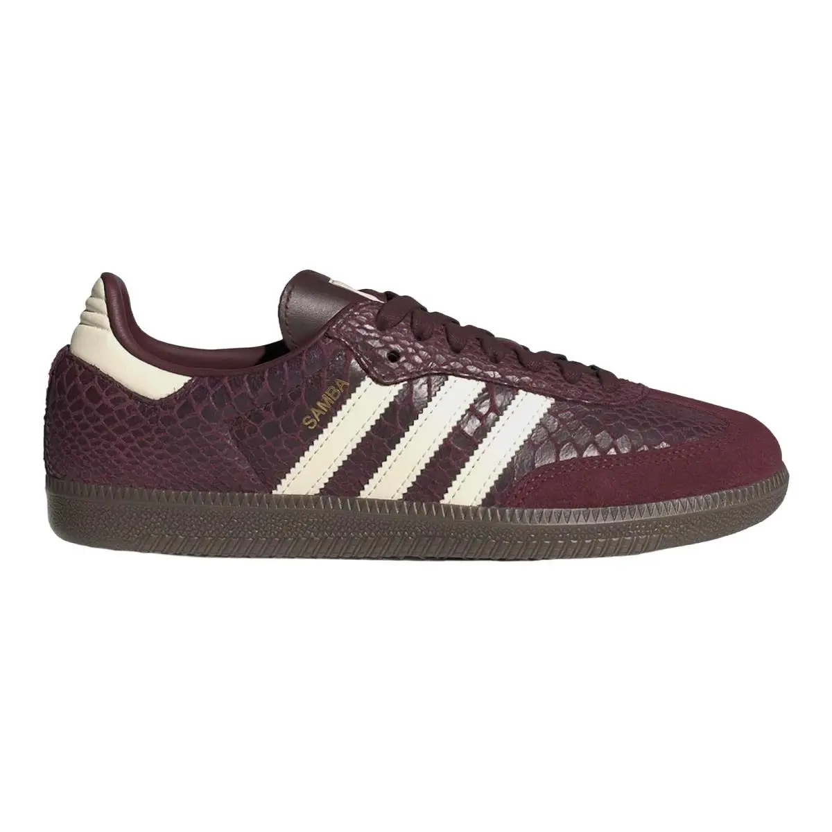 Adidas shoes - Samba Og Snakeskin - Samba Snakeskin - IH3979 - Maroon/Cream White/Gold Metallic 7