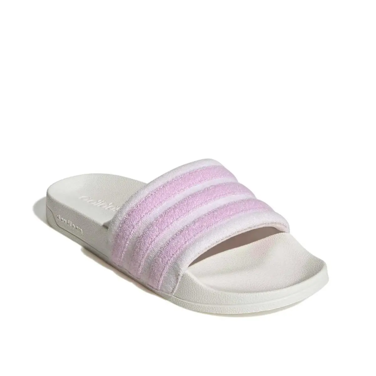 Woman`s Casual Sandals  Shower Terry Slide Sandal White/Purple by Adidas