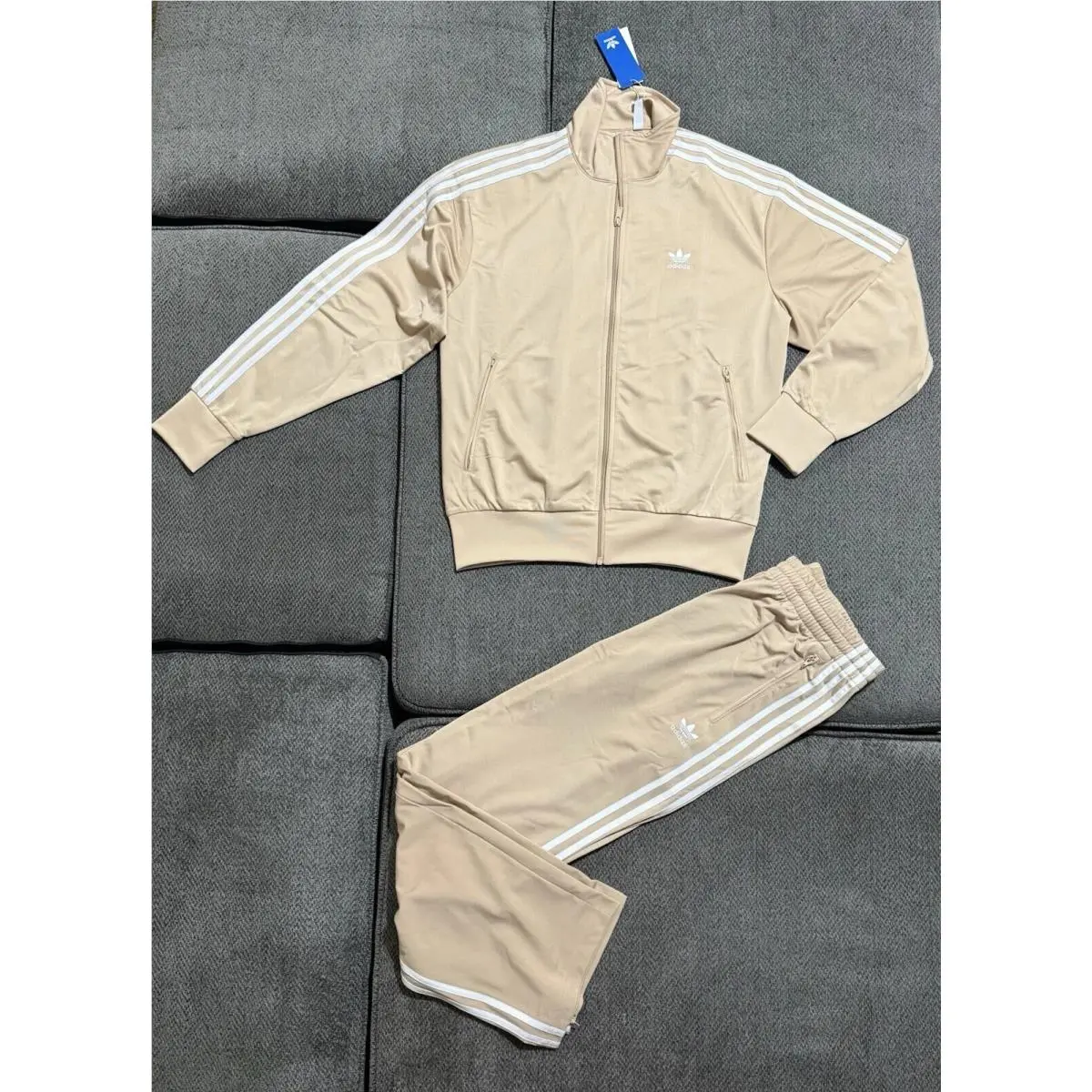 Originals Firebird Mens Tracksuit Jacket Pants Set Beige Sz M L XL 2XL Regular by Adidas