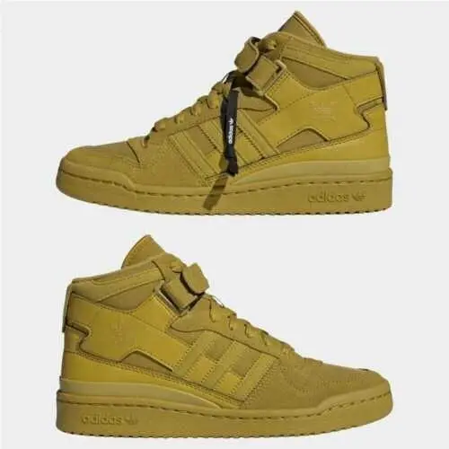 Forum Mid Shoes GY9518 Pulse Olive / Pulse Olive Women`s Shoes by Adidas