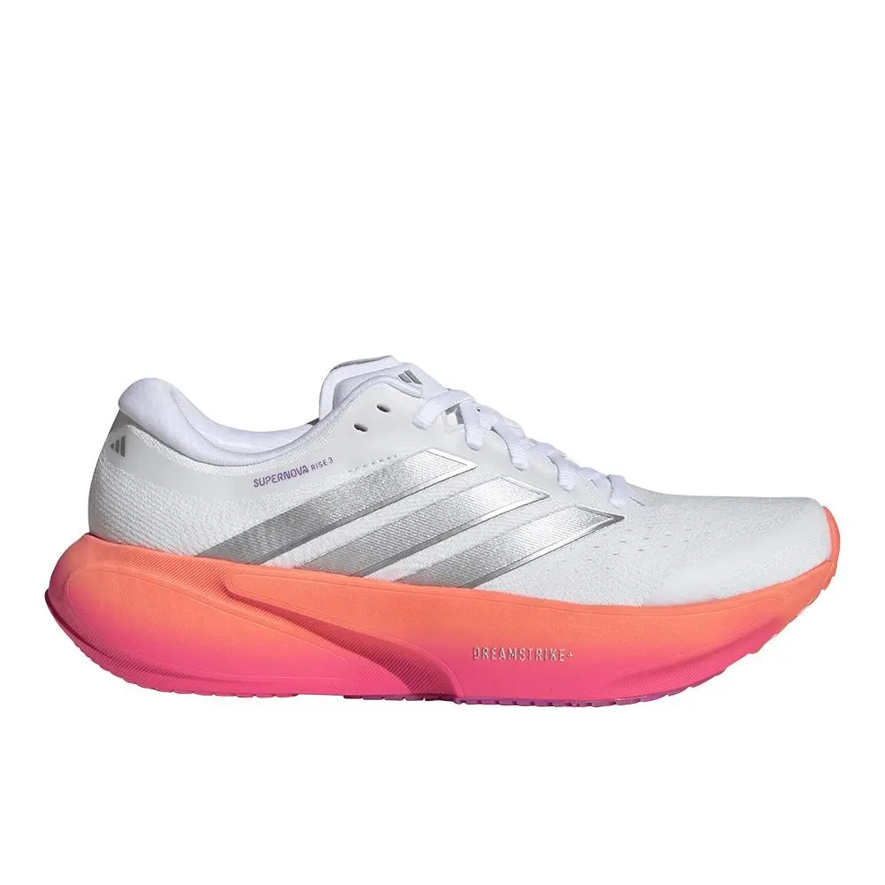 Supernova Rise 3 Running Womens Silver White Sneakers Athletic Shoes JR by Adidas