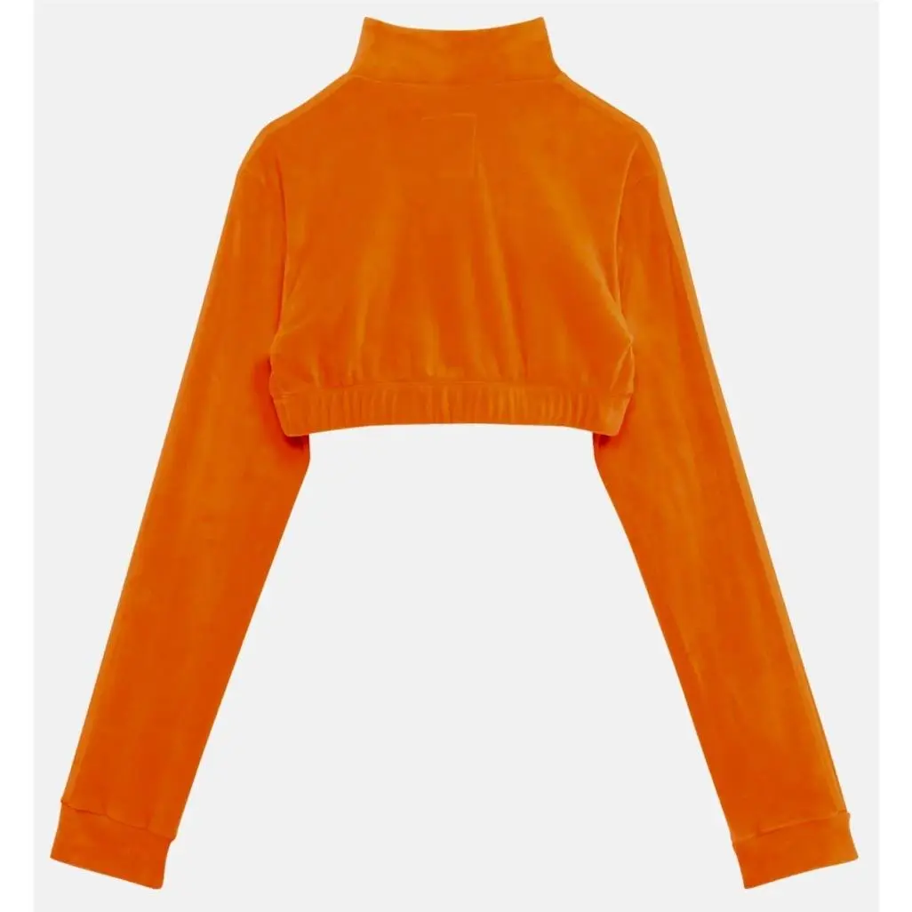 Adidas clothing - Adidas X Jeremy Scott Velour Cropped Track Top - H50966 - Orange 1