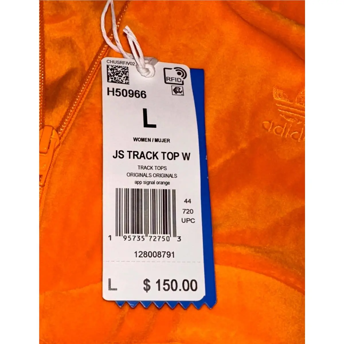 Adidas clothing - Adidas X Jeremy Scott Velour Cropped Track Top - H50966 - Orange 10