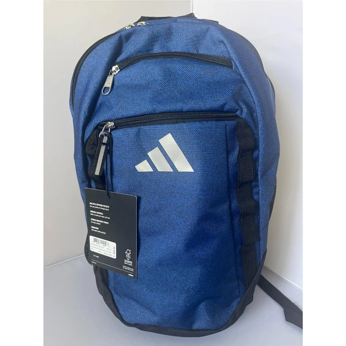 Excelerator Backpack 2015 CU Multiple Zippered Pocked Padded Shoulder ROYAL/BLACK by Adidas