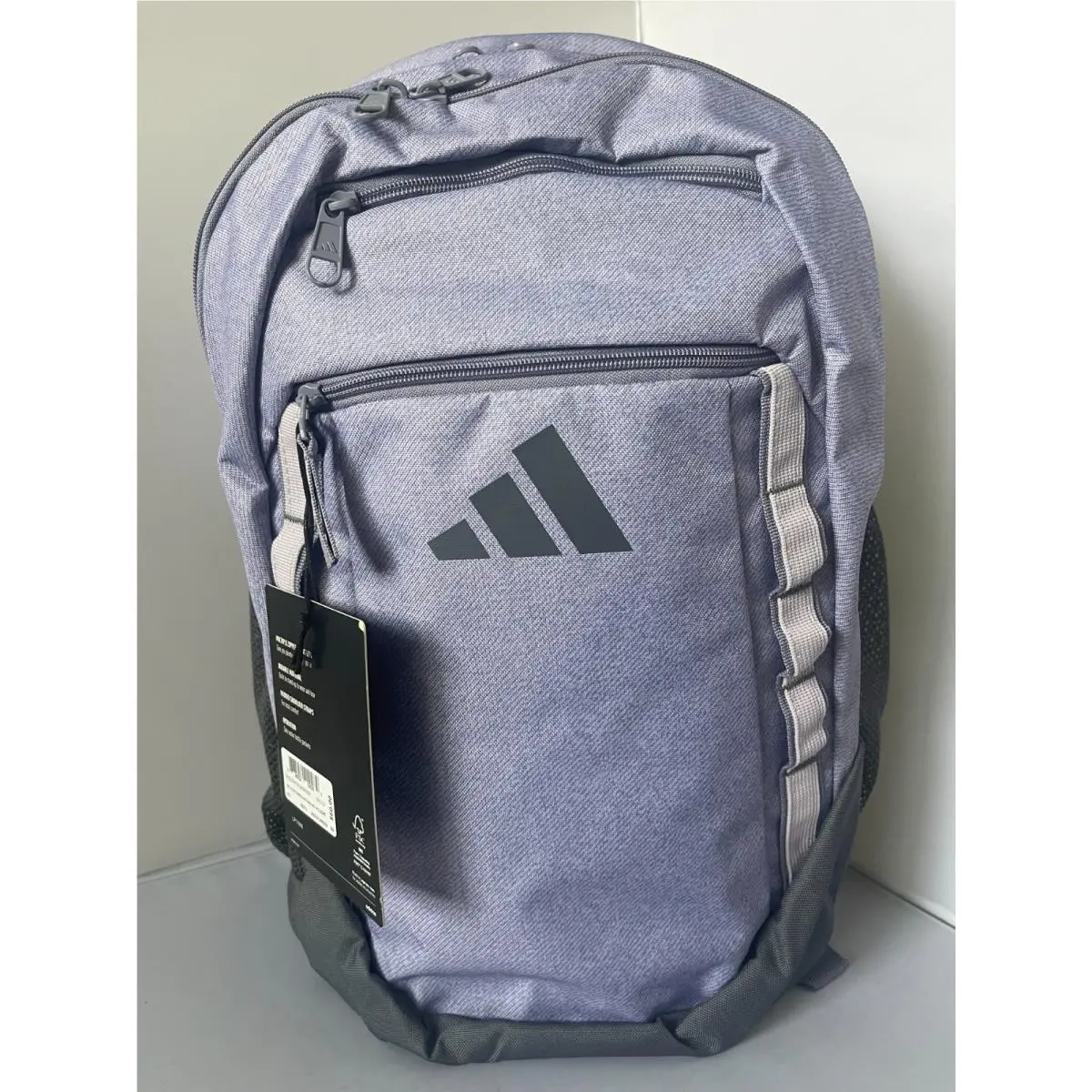 Excelerator Backpack 2015 CU Multiple Zippered Pocked Padded Shoulder SILVER/GREY by Adidas