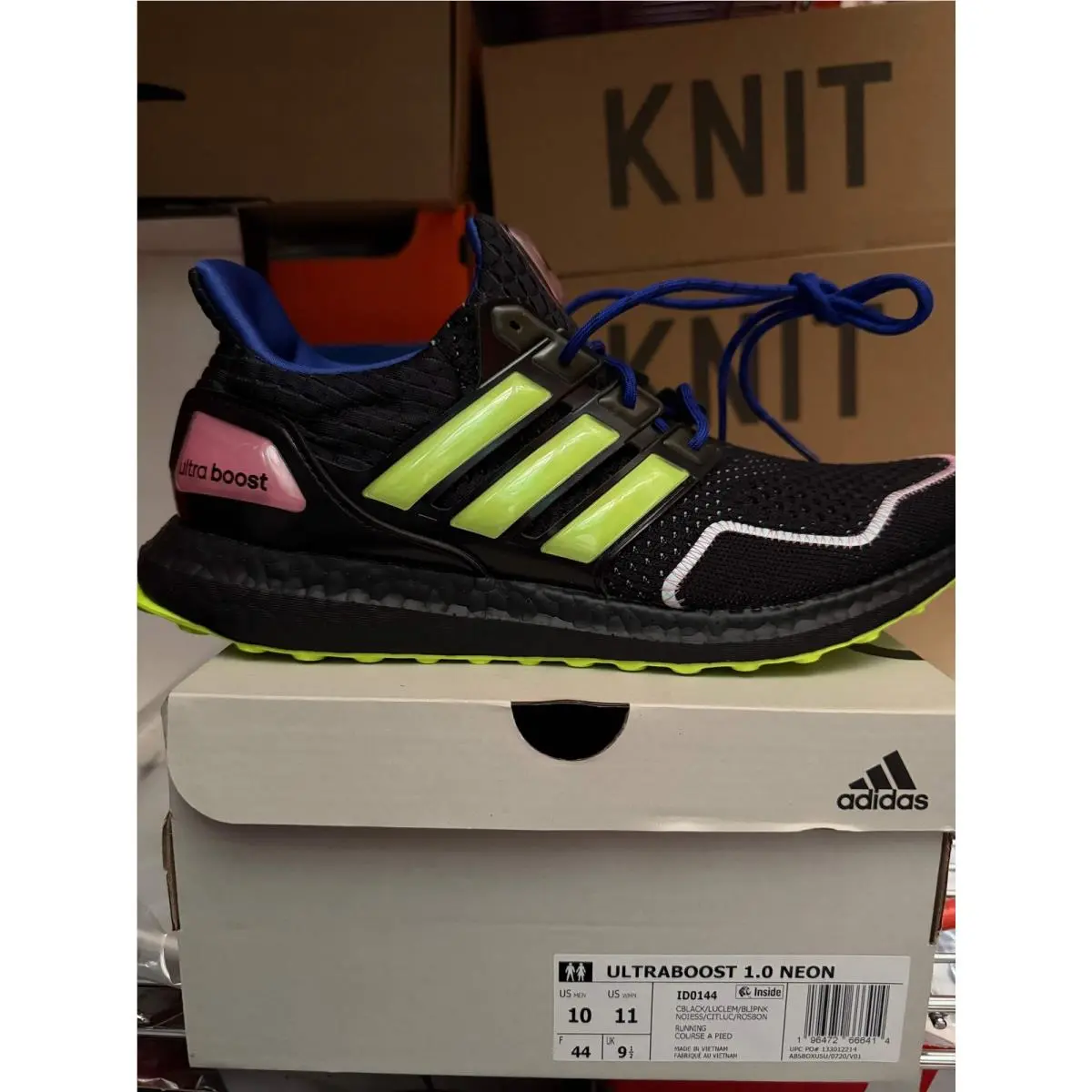 Men`s Ultraboost 1.0 Black Green Blue Shoes ID0144 by Adidas
