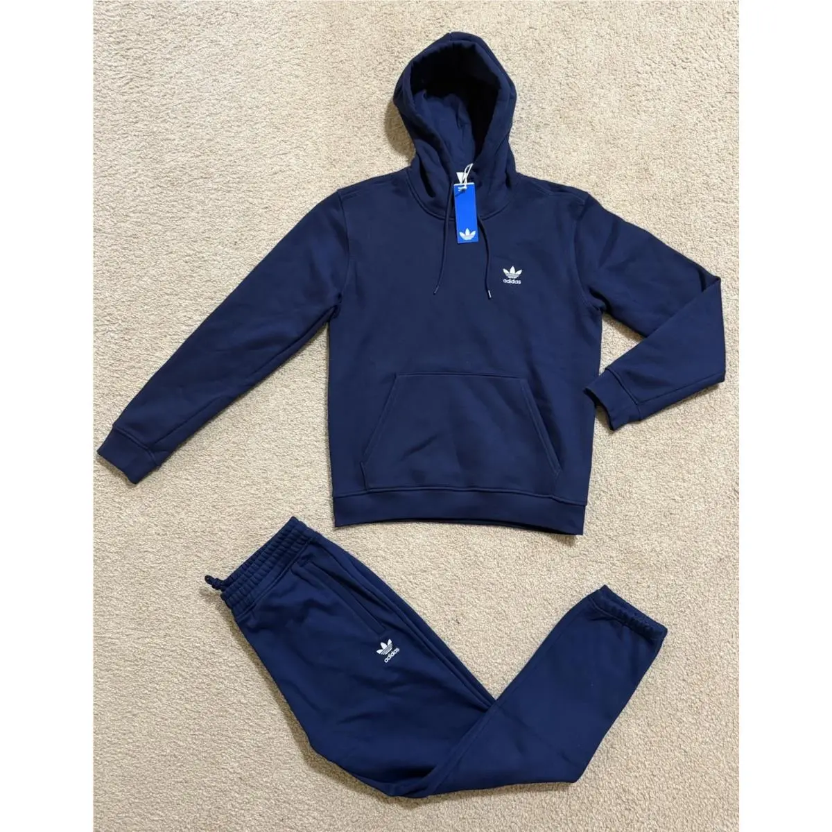 Originals Tracksuit Mens Blue 2 Piece Set Sweatsuit Size M XL by Adidas