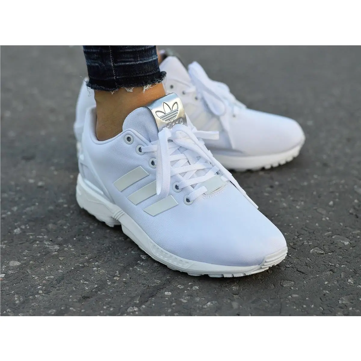 Adidas shoes - adidas ZX Flux - Flux - running shoes - WHITE WHITE 10