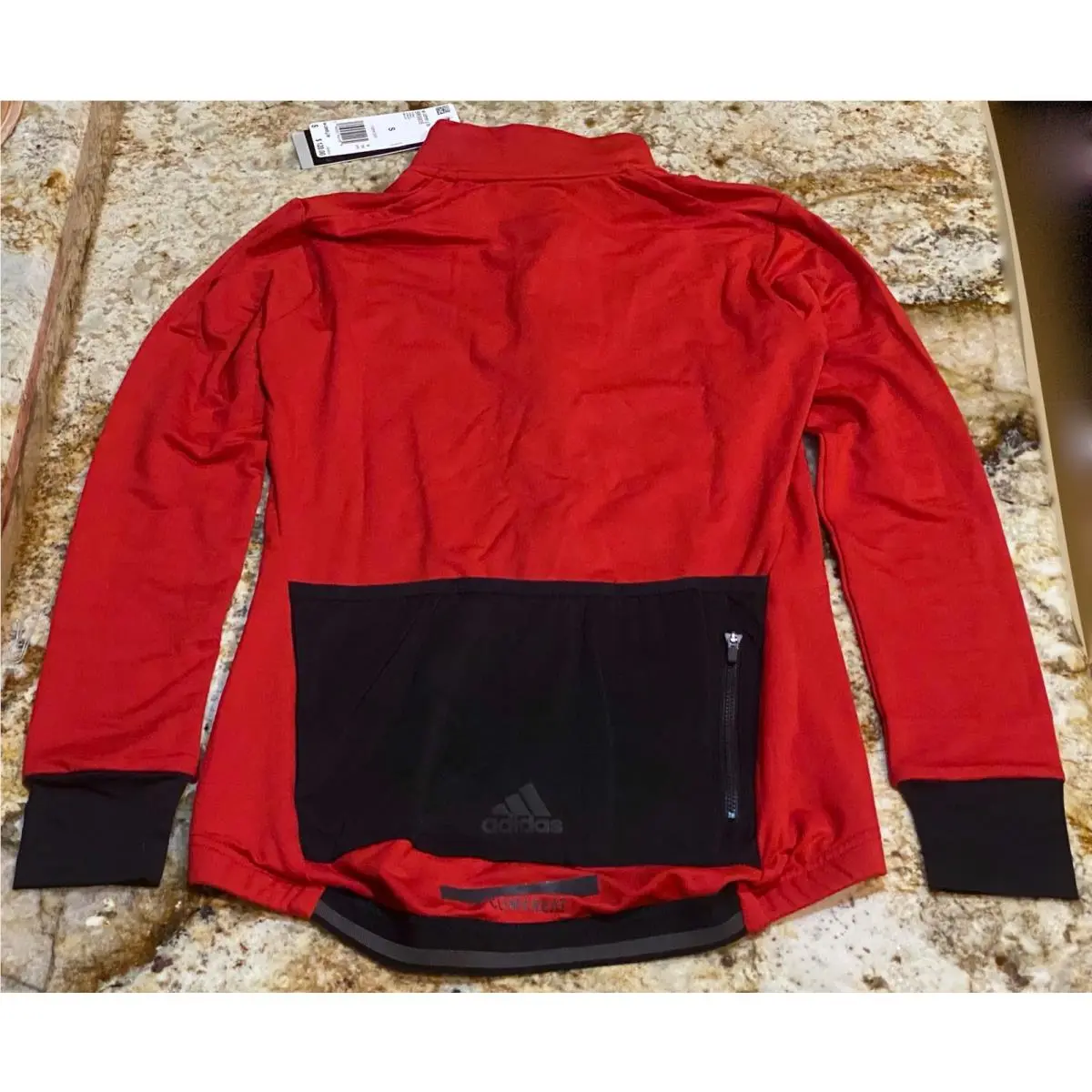 Adidas clothing - ADIDAS Climaheat Triathlon Cycling Red Black Winter L/S Jersey - BR9935 - Red 2