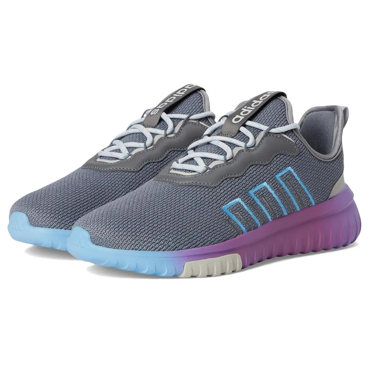 Children Unisex Shoes  Kids Kaptir Flow 2.0 Shoes Little Kid/big Kid Grey/Semi Blue Burst/Purple Burst by Adidas