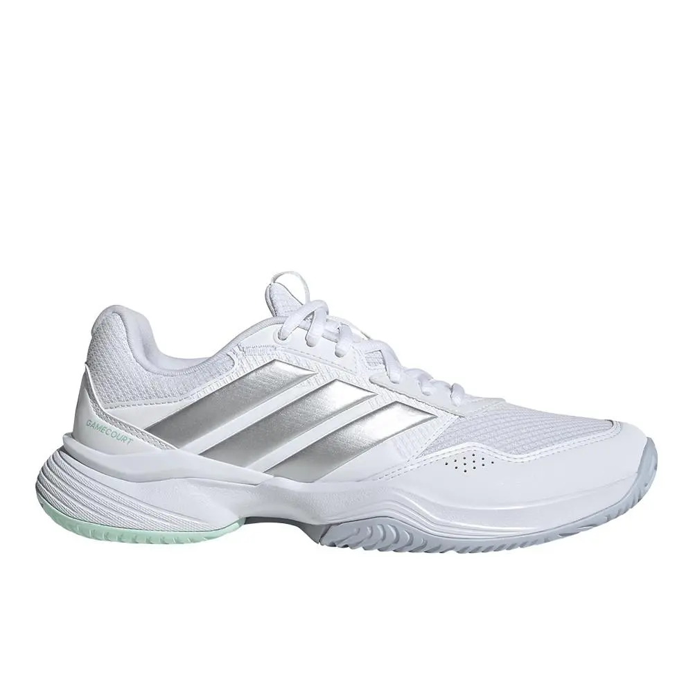 Gamecourt 3 All Court Tennis Womens White Sneakers Athletic Shoes SB1158 by Adidas