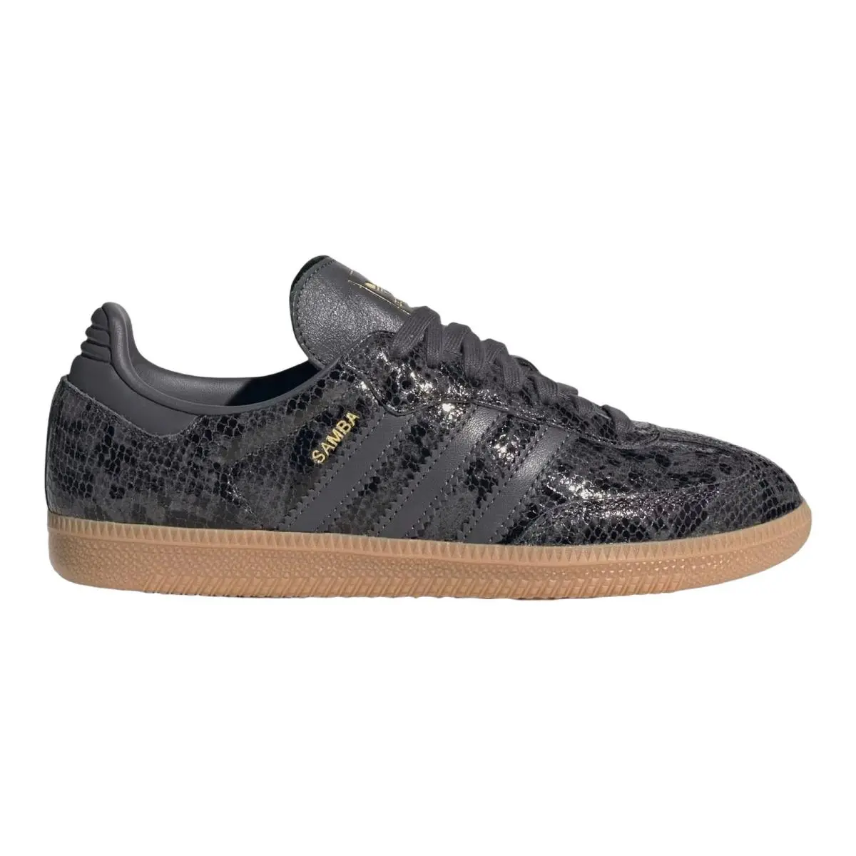 Samba OG Snakeskin Athletic Shoe Women Core Black Grey 5-11 JQ3532 by Adidas