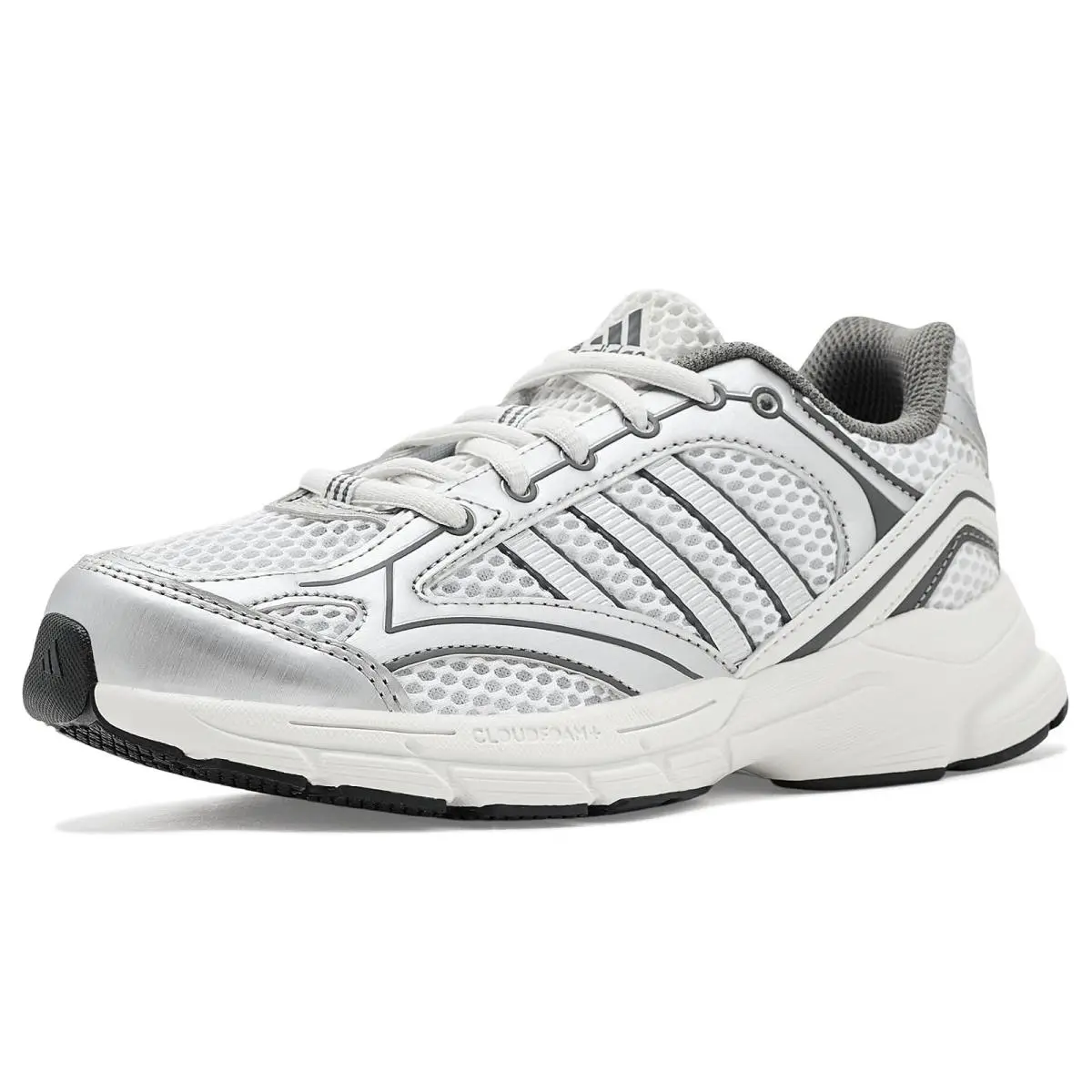 Children Unisex Sneakers Athletic Shoes  Kids Spiritain Big Kid Crystal White/Silver Metallic/Dark Grey by Adidas