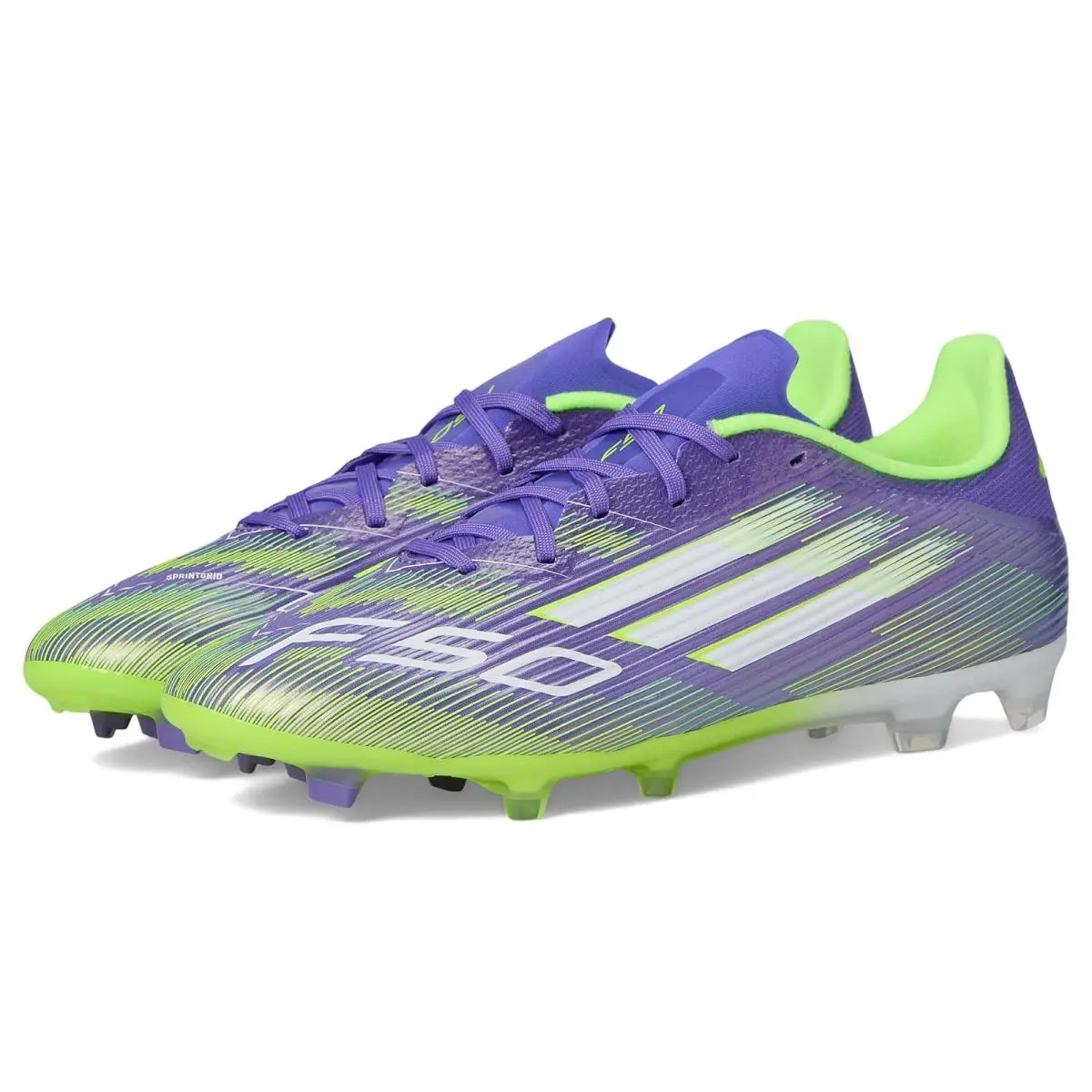 Unisex Sneakers Athletic Shoes  F50 League Firm Ground Soccer Cleats Purple Rush/White/Lucid Lemon by Adidas
